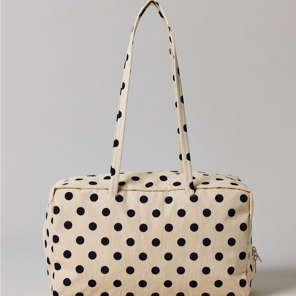 BAGGU White Polka Dot - Medium Nylon Bowler Bag NWT - Picture 4 of 5